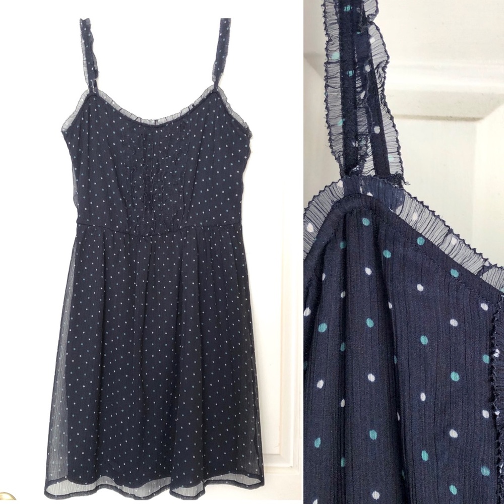 NWT Zara polka dot chiffon dress